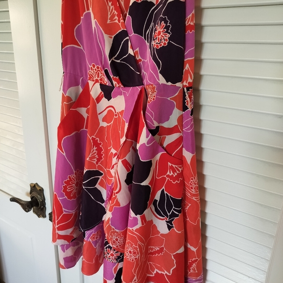 Banana Republic Vneck Sleeveless Floral Dress  Layered Size 0 - Picture 12 of 13